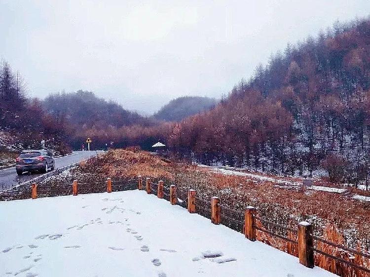 “im电竞官方网站”彩林与白雪共存， 雪宝山等地绚烂秋景秒变冰雪童话世界(图13)