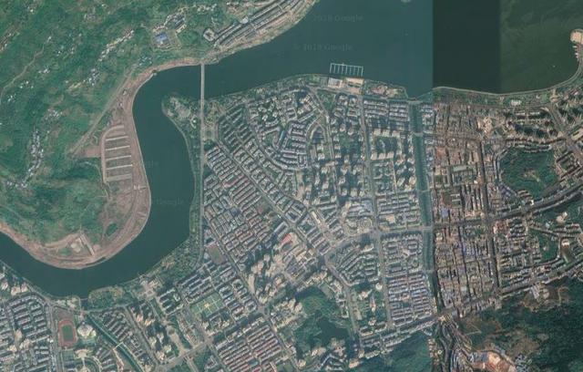 卫星上看重庆开州：县城环湖而建，还在大规模开发当中“欧亿体育app下载”(图3)