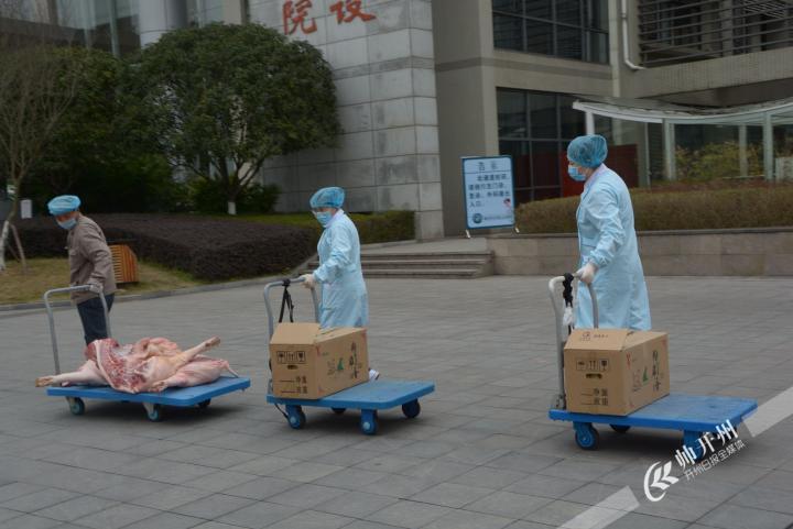 ‘雷火电竞首页’温泉镇村民送“爱心猪肉”，助力一线医务人员(图7)