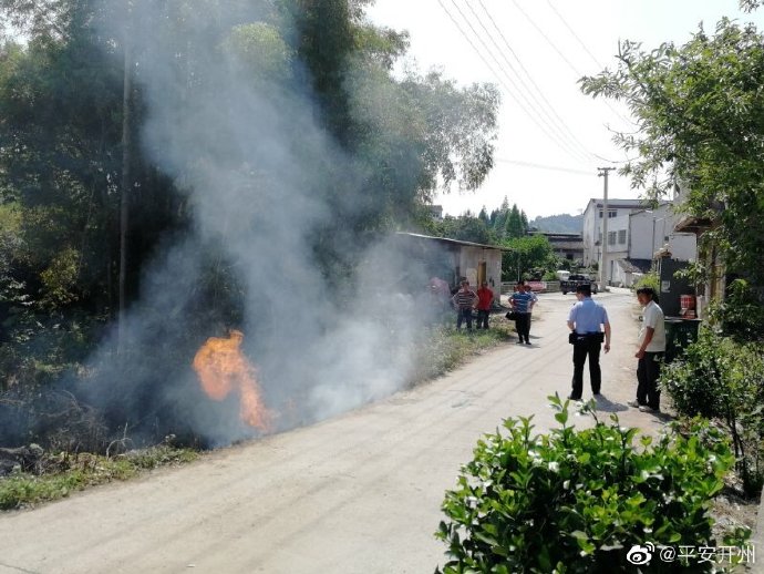 金莎娱乐官网最全网站：开州临江一乡村道路起火，火势凶猛！(图2)