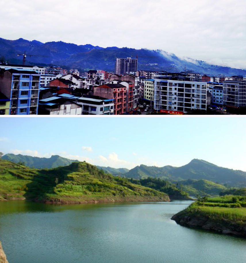 航拍:开州岳溪镇,美呆了!