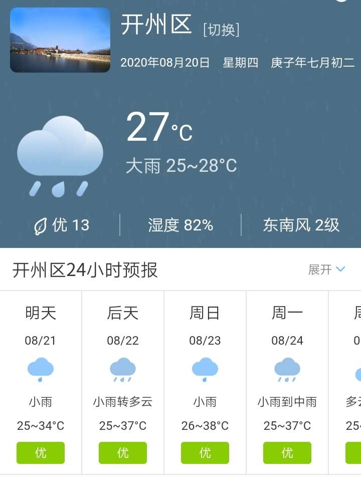 今天有雨,明天有雨,后面几天都有雨,记得随时携带雨伞