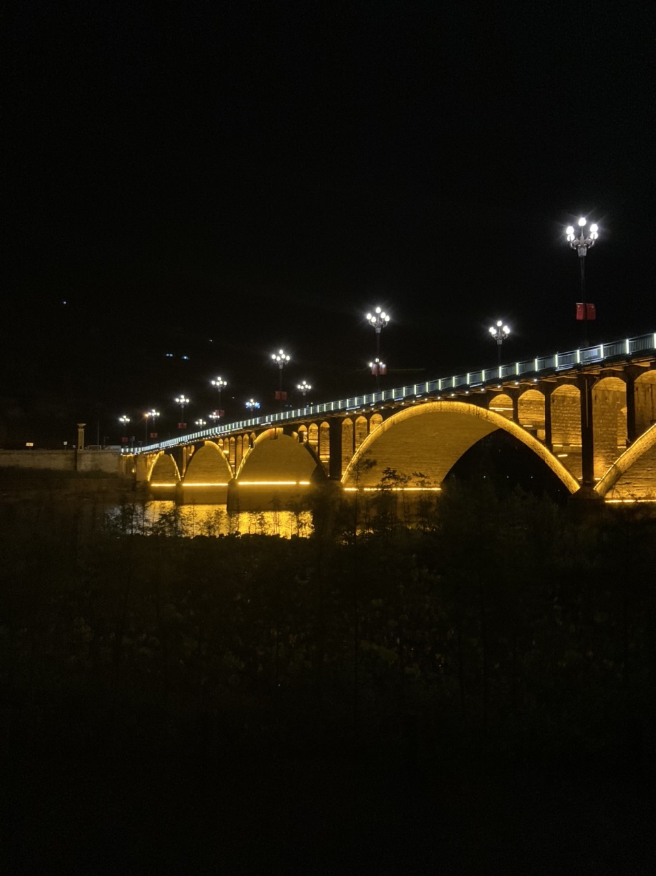 石龙船这边夜景不错就是晚上风太大了