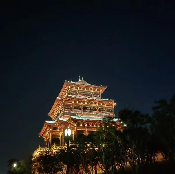 故城夜景图片